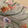Black and white nylon mesh embroidered fabric and water plant flower fabric in stock Specification image